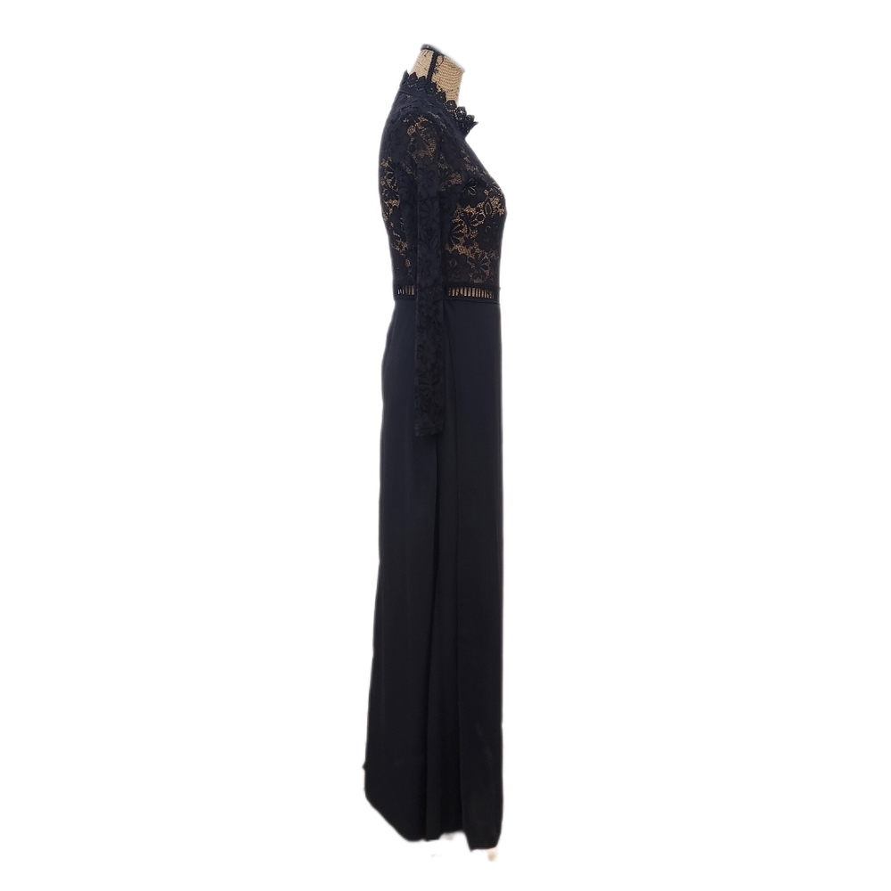 SweatyRocks Maxi Sexy Sheer Lace Long Sleeve Split, Party Dress, Womens Small - Picture 12 of 12